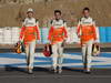 Jerez Test Febbraio 2012, Nico Hulkenberg (GER) Sahara Force India F1, Jules Bianchi (FRA) Sahara Force India F1 Team e Paul di Resta (GBR) Sahara Force India F1. 
Formula One Testing, Jerez, Spain. 6-10 February 2012. 