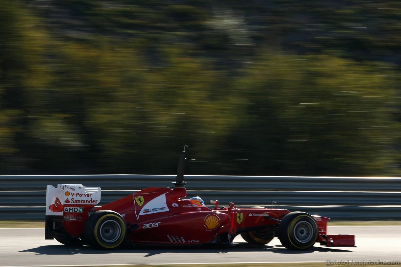 Jerez Test Febbraio 2012, 10.02.2012 Jerez, Spain,
Fernando Alonso (ESP), Ferrari   - Formula 1 Testing, day 4 - Formula 1 World Championship 