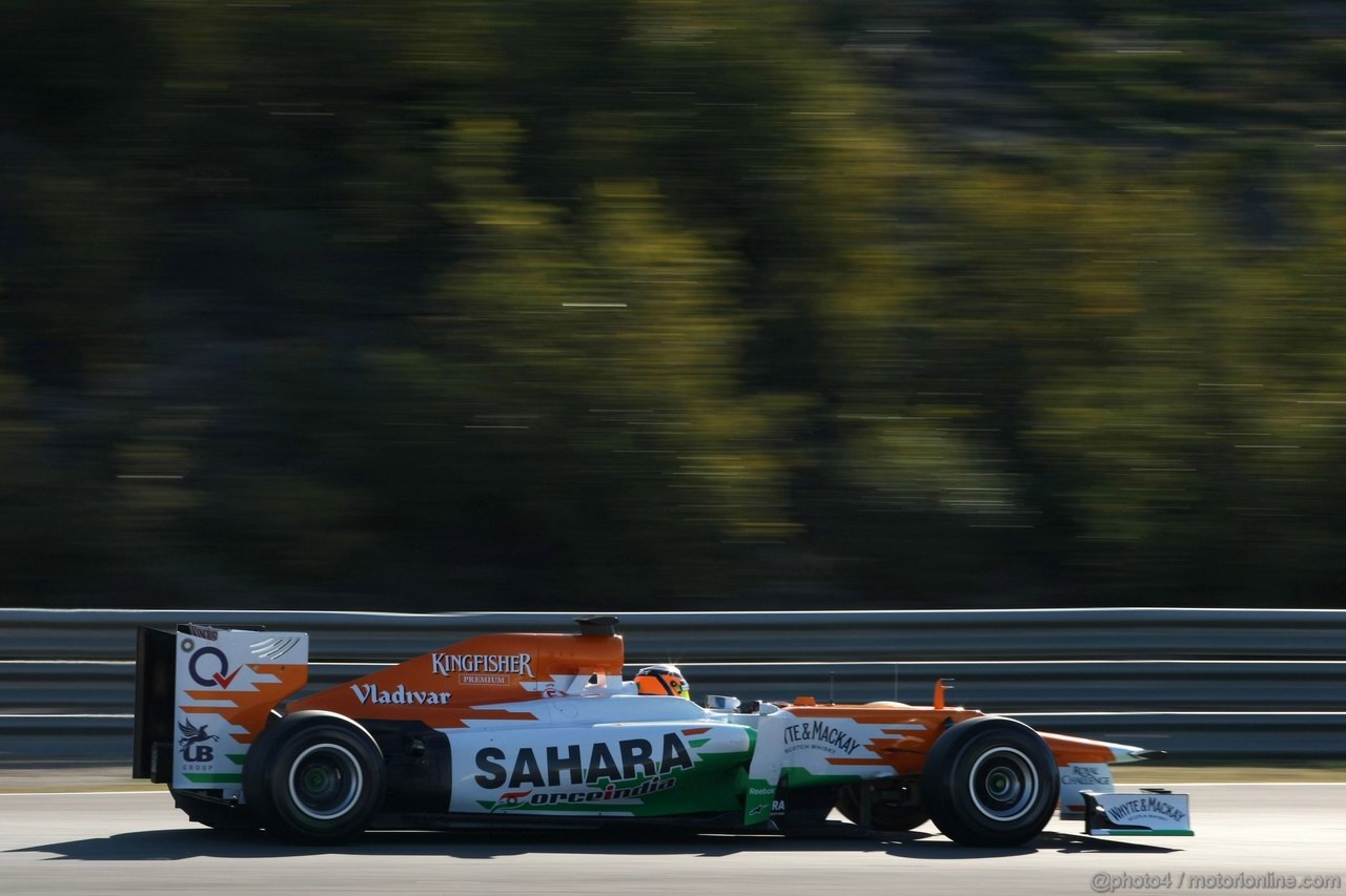 Jerez Test Febbraio 2012, 10.02.2012 Jerez, Spain,
Nico Hulkenberg (GER), Sahara Force India Formula One Team   - Formula 1 Testing, day 4 - Formula 1 World Championship 