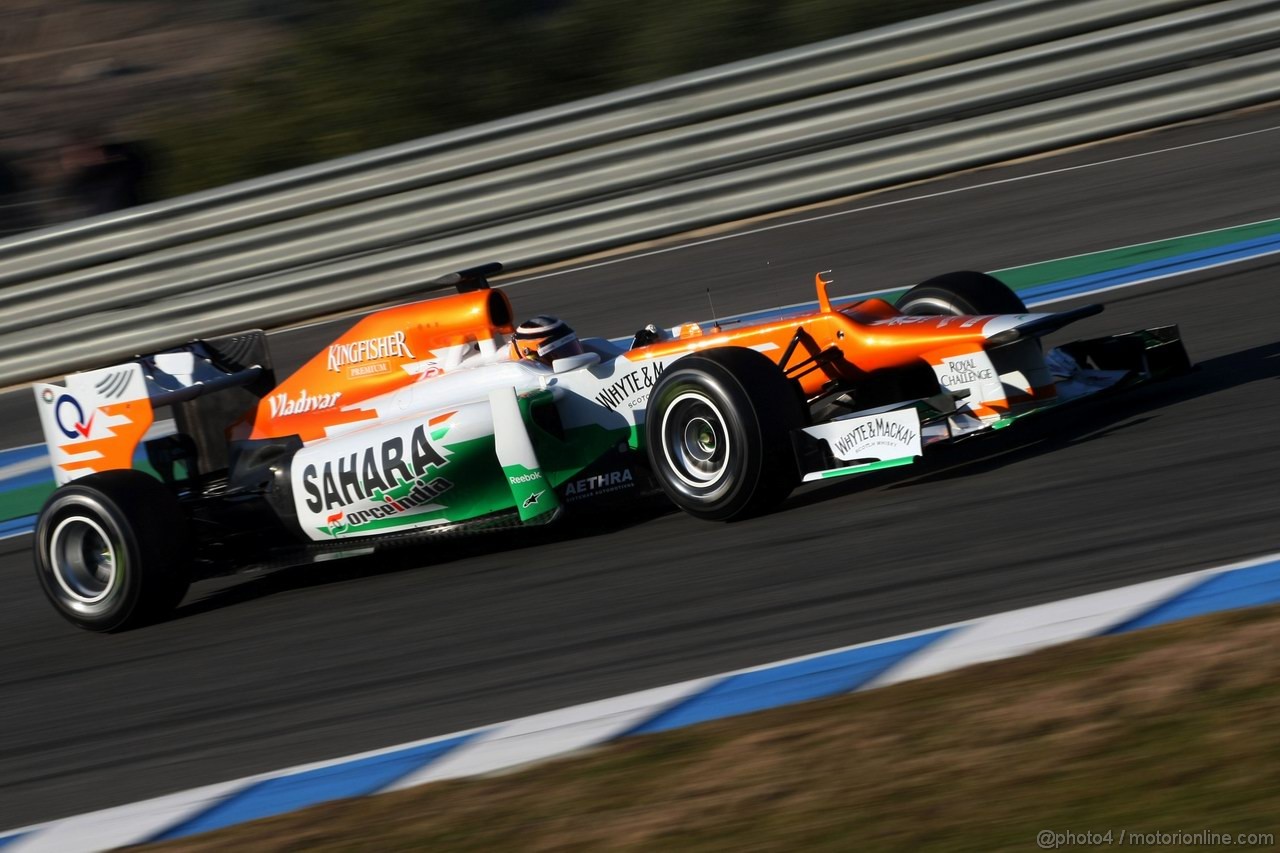 Jerez Test Febbraio 2012, 10.02.2012 Jerez, Spain,
Nico Hulkenberg (GER), Sahara Force India Formula One Team   - Formula 1 Testing, day 4 - Formula 1 World Championship 