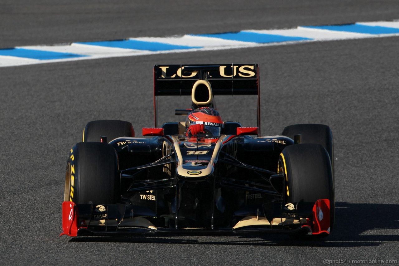 Jerez Test Febbraio 2012, 10.02.2012 Jerez, Spain,
Romain Grosjean (FRA), Lotus Renault GP   - Formula 1 Testing, day 4 - Formula 1 World Championship 