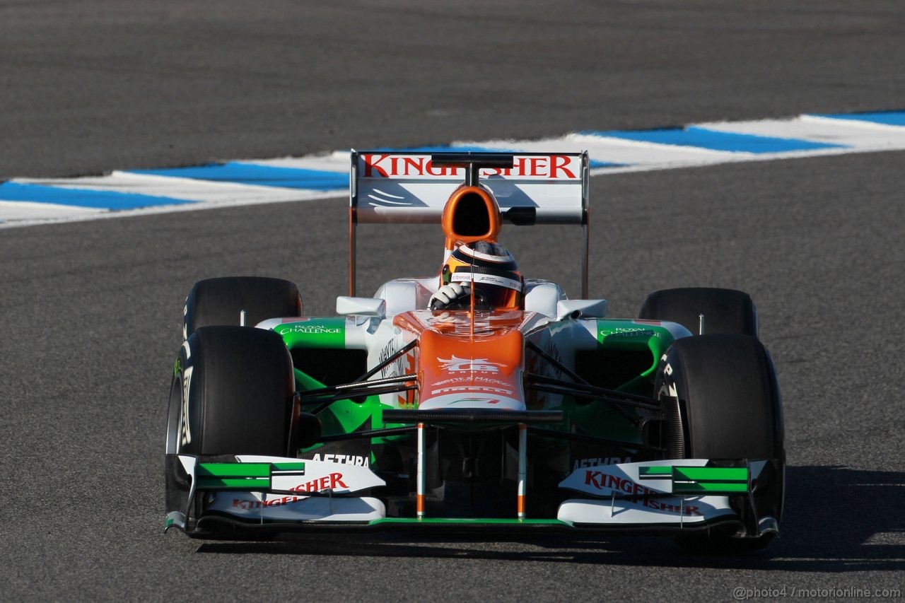 Jerez Test Febbraio 2012, 10.02.2012 Jerez, Spain,
Nico Hulkenberg (GER), Sahara Force India Formula One Team   - Formula 1 Testing, day 4 - Formula 1 World Championship 