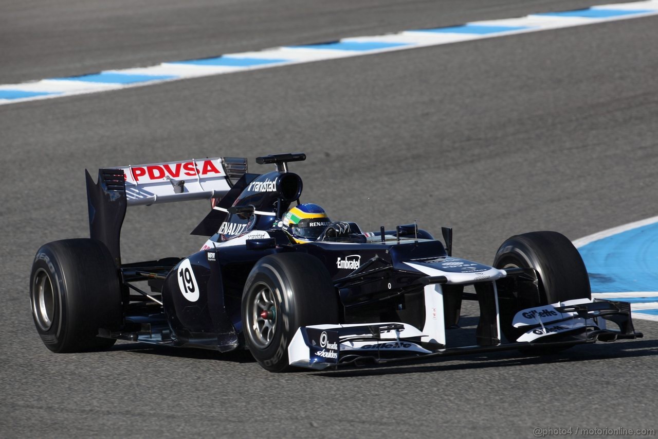 Jerez Test Febbraio 2012, 10.02.2012 Jerez, Spain,
Bruno Senna (BRE), Williams F1 Team   - Formula 1 Testing, day 4 - Formula 1 World Championship