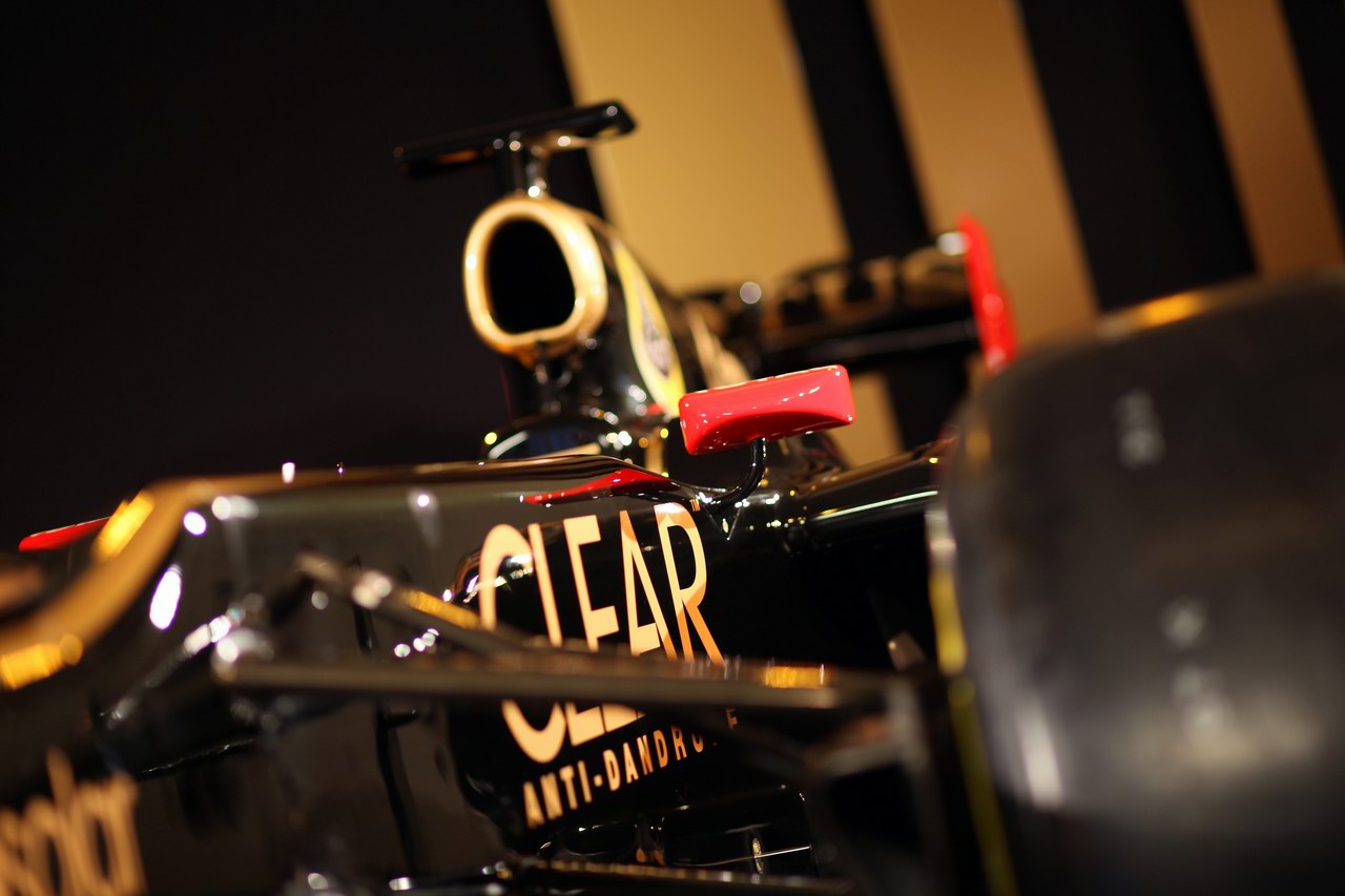 Lotus E20, 2012 Lotus F1 Team Launch.
Whiteways Technical Centre, Enstone, Oxfordshire United Kingdom.
2nd February 2012.
World Copyright:Glenn Dunbar/LAT Photographic
ref: IMG_2718