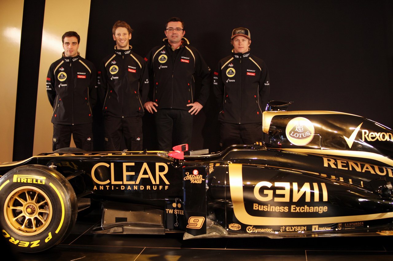 Lotus E20, 2012 Lotus F1 Team Launch.
Whiteways Technical Centre, Enstone, Oxfordshire United Kingdom.
2nd February 2012.
World Copyright:Glenn Dunbar/LAT Photographic
ref: IMG_2796