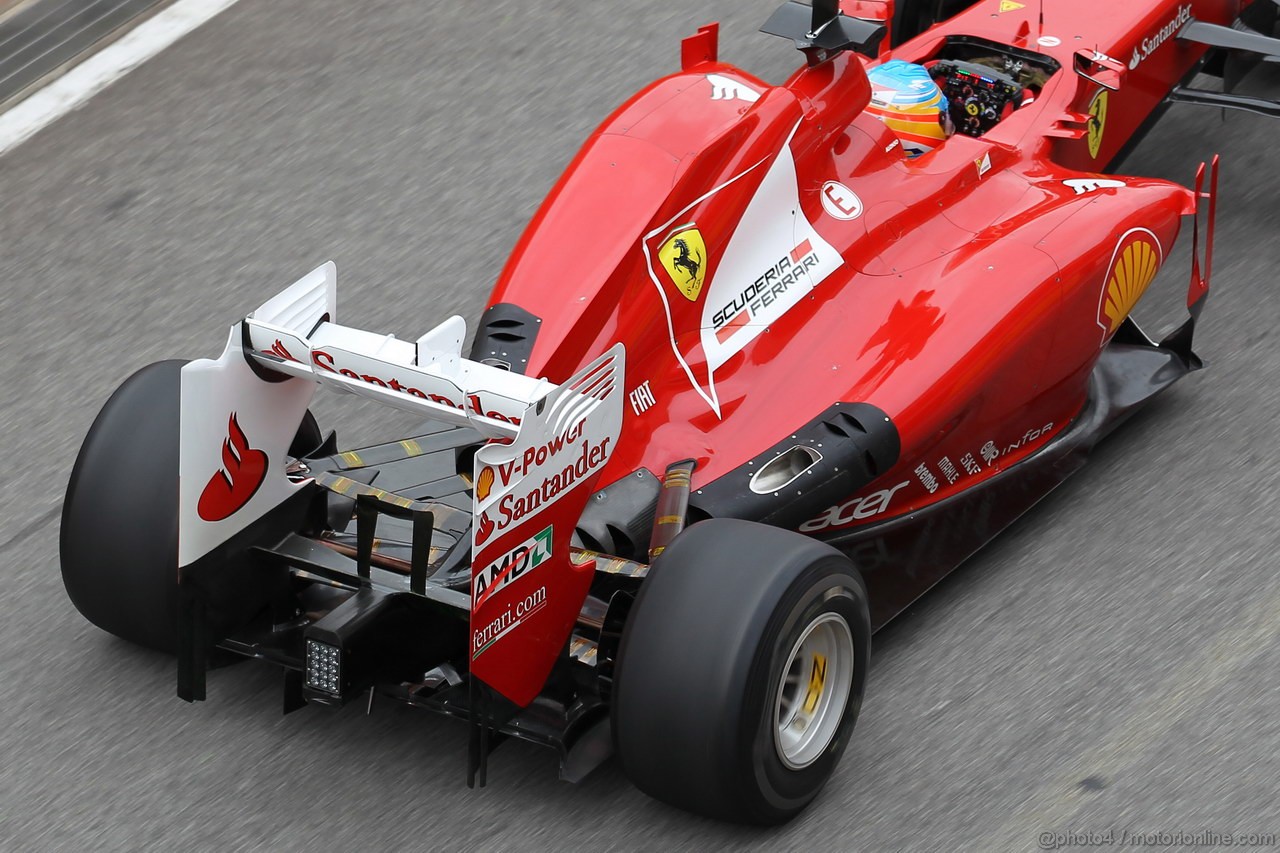 Mugello Test Maggio 2012, Fernando Alonso (ESP), Ferrari with new exhaust system 
03.05.2012. Formula 1 World Championship, Testing, Mugello, Italy 
 