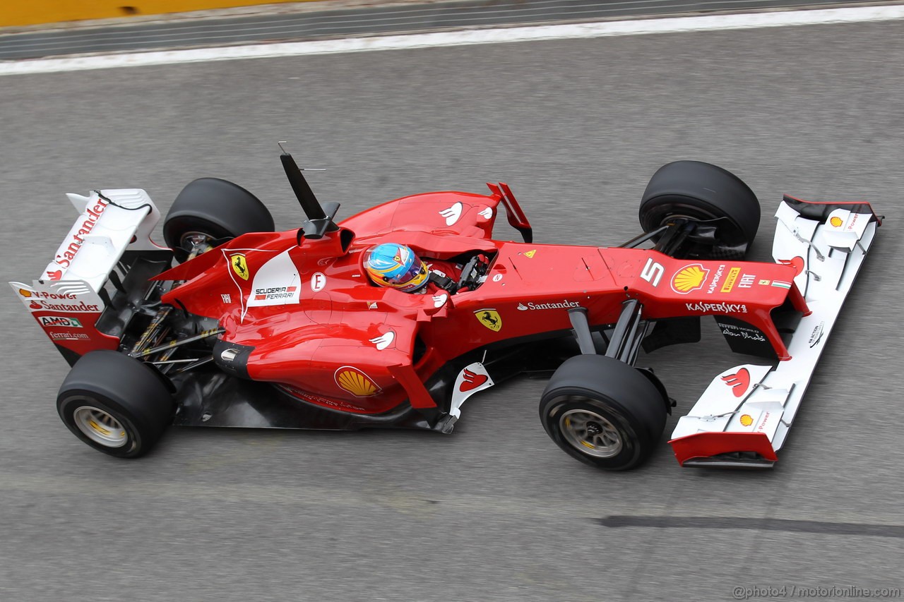 Mugello Test Maggio 2012, Fernando Alonso (ESP), Ferrari with new exhaust system 
03.05.2012. Formula 1 World Championship, Testing, Mugello, Italy 
 