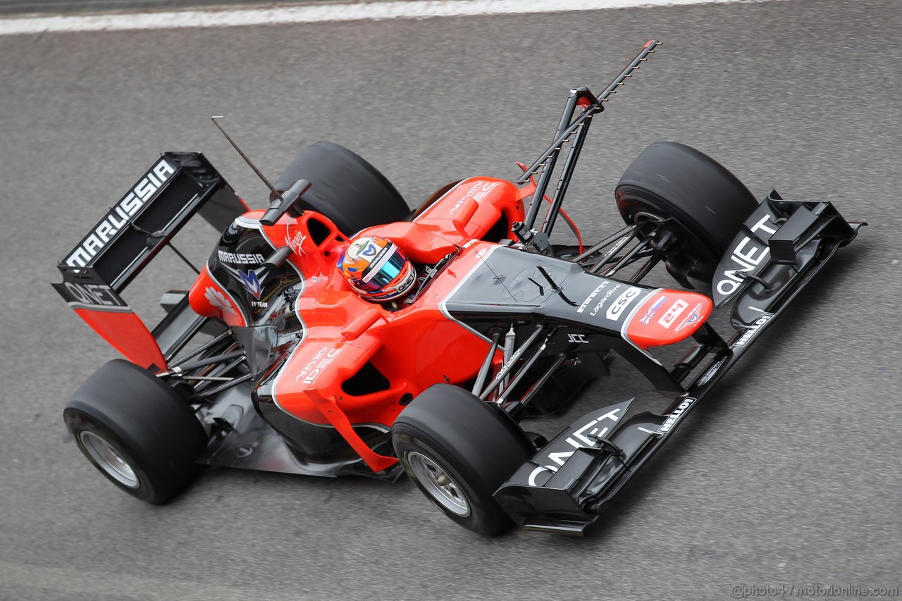 Mugello Test Maggio 2012, Timo Glock (GER), Marussia F1 Team with aero device 
03.05.2012. Formula 1 World Championship, Testing, Mugello, Italy 
 