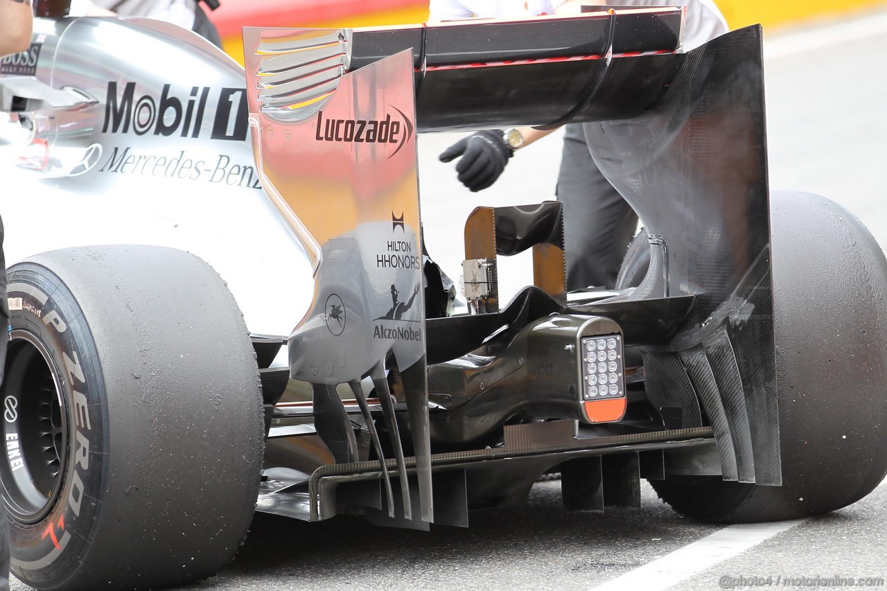 Mugello Test Maggio 2012, McLaren rear wing
03.05.2012. Formula 1 World Championship, Testing, Mugello, Italy 
 