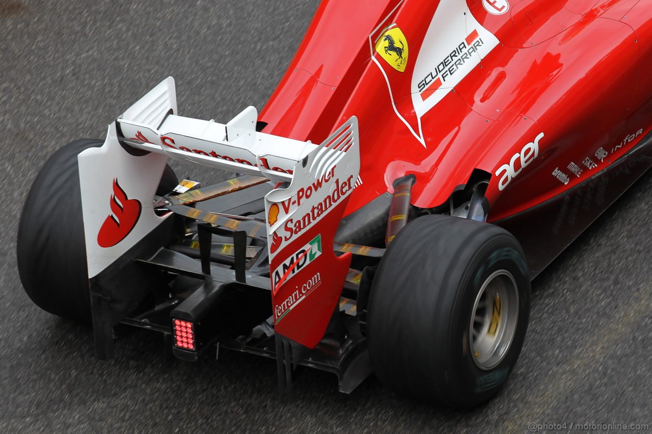 Mugello Test Maggio 2012, Fernando Alonso (ESP), Ferrari rear wing e exhaust 
01.05.2012. Formula 1 World Championship, Testing, Mugello, Italy 
 