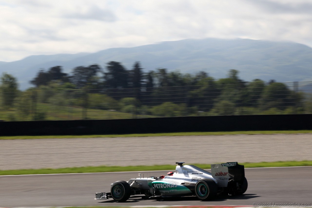 Mugello Test Maggio 2012, Michael Schumacher (GER), Mercedes GP 
02.05.2012. Formula 1 World Championship, Testing, Mugello, Italy 
 