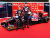 Toro Rosso STR7, JEREZ DE LA FRONTERA, SPAIN - FEBRUARY 06:  Scuderia Toro Rosso drivers Jean-Eric Vergne (R) of France e Daniel Ricciardo (L) of Australia attend the unveiling of the new Scuderia Toro Rosso STR7 at the Circuito de Jerez on February 6, 2012 in Jerez de la Frontera, Spain.  (Photo by Mark Thompson/Getty Images)