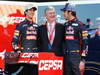 Toro Rosso STR7, JEREZ DE LA FRONTERA, SPAIN - FEBRUARY 06:  Scuderia Toro Rosso drivers Jean-Eric Vergne (R) of France e Daniel Ricciardo (L) of Australia unveil the new Scuderia Toro Rosso STR7 alongside CEPSA Co-Chairman Santiago Bergareche (C) at the Circuito de Jerez on February 6, 2012 in Jerez de la Frontera, Spain.  (Photo by Mark Thompson/Getty Images)