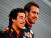 Toro Rosso STR7, JEREZ DE LA FRONTERA, SPAIN - FEBRUARY 06:  Scuderia Toro Rosso driver Daniel Ricciardo (L) of Australia attends the unveiling of the new Scuderia Toro Rosso STR7 at the Circuito de Jerez on February 6, 2012 in Jerez de la Frontera, Spain.  (Photo by Paul Gilham/Getty Images)