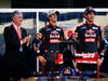 Toro Rosso STR7, JEREZ DE LA FRONTERA, SPAIN - FEBRUARY 06:  Scuderia Toro Rosso drivers Jean-Eric Vergne (R) of France e Daniel Ricciardo (C) of Australia unveil the new Scuderia Toro Rosso STR7 alongside CEPSA Co-Chairman Santiago Bergareche (L) at the Circuito de Jerez on February 6, 2012 in Jerez de la Frontera, Spain.  (Photo by Paul Gilham/Getty Images)