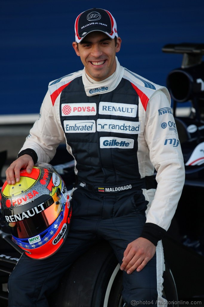 Williams FW34, 07.02.2012 Jerez, Spain, 
Pastor Maldonado (VEN), Williams F1 Team  - Williams F1 Team FW34 Launch 