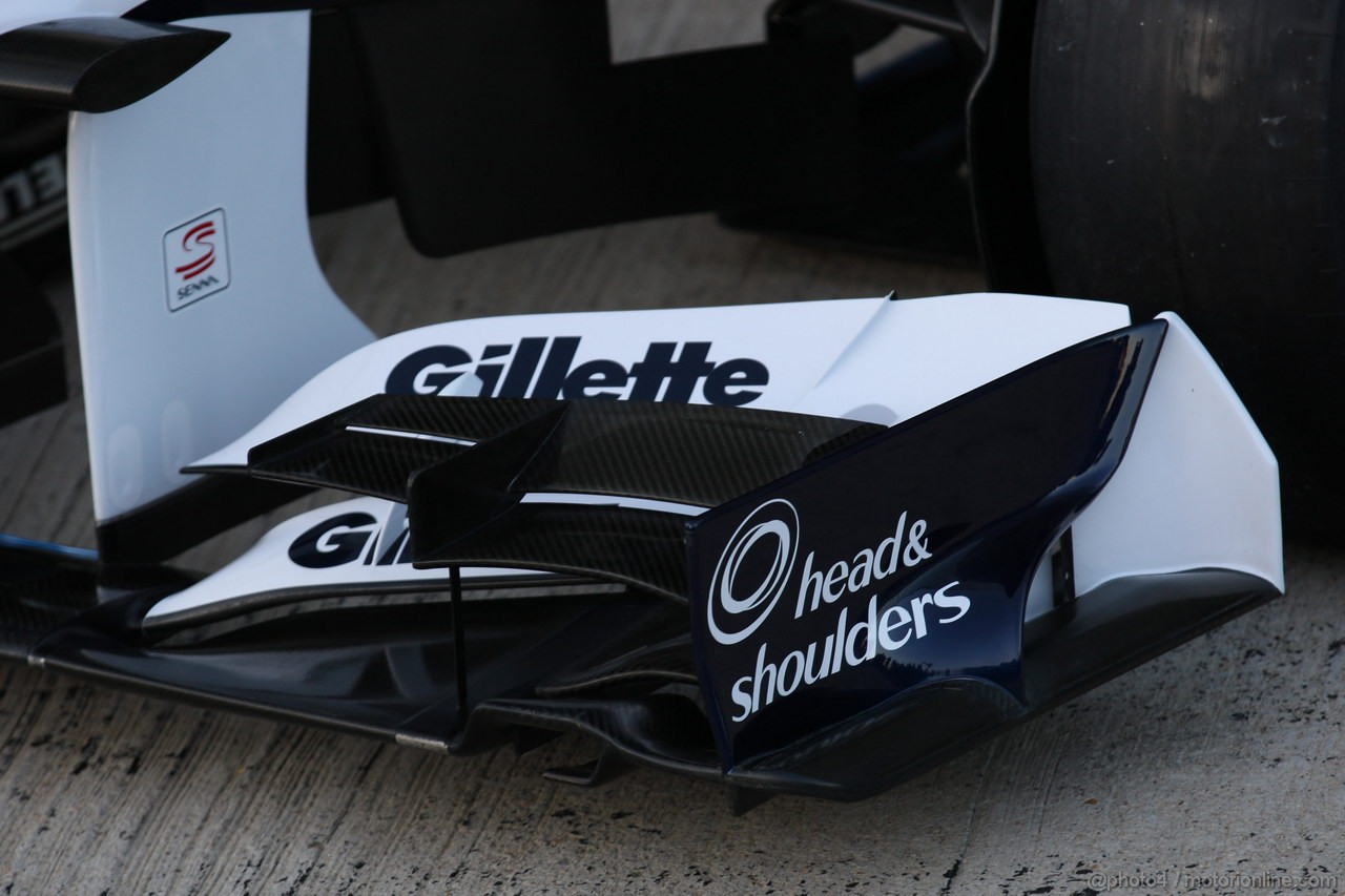 Williams FW34, 07.02.2012 Jerez, Spain, 
Front wing  - Williams F1 Team FW34 Launch 