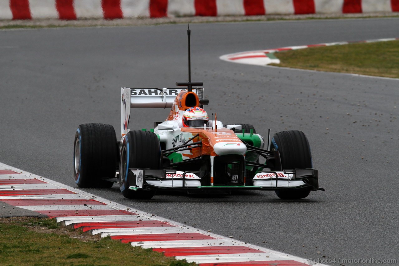 BARCELONA TEST MARZO 2013, Paul di Resta (GBR) Sahara Force India F1 Team VJM06 