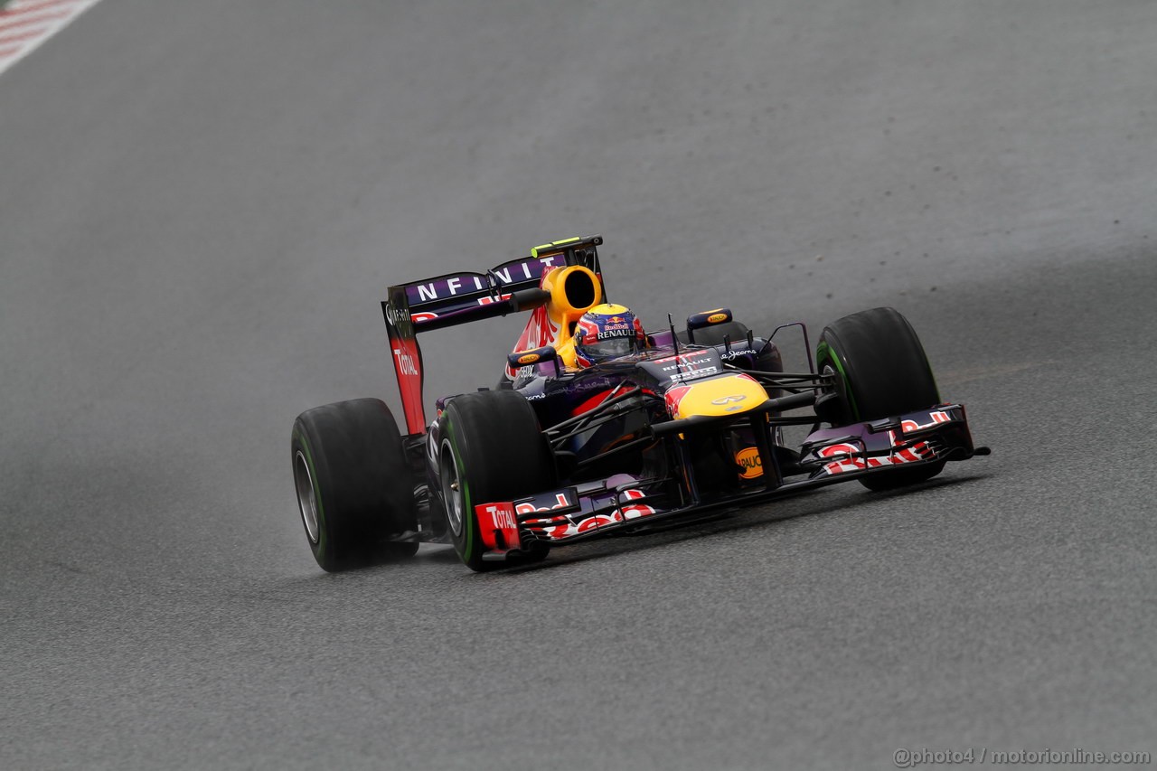 BARCELONA TEST MARZO 2013, Mark Webber (AUS) Red Bull Racing RB9 