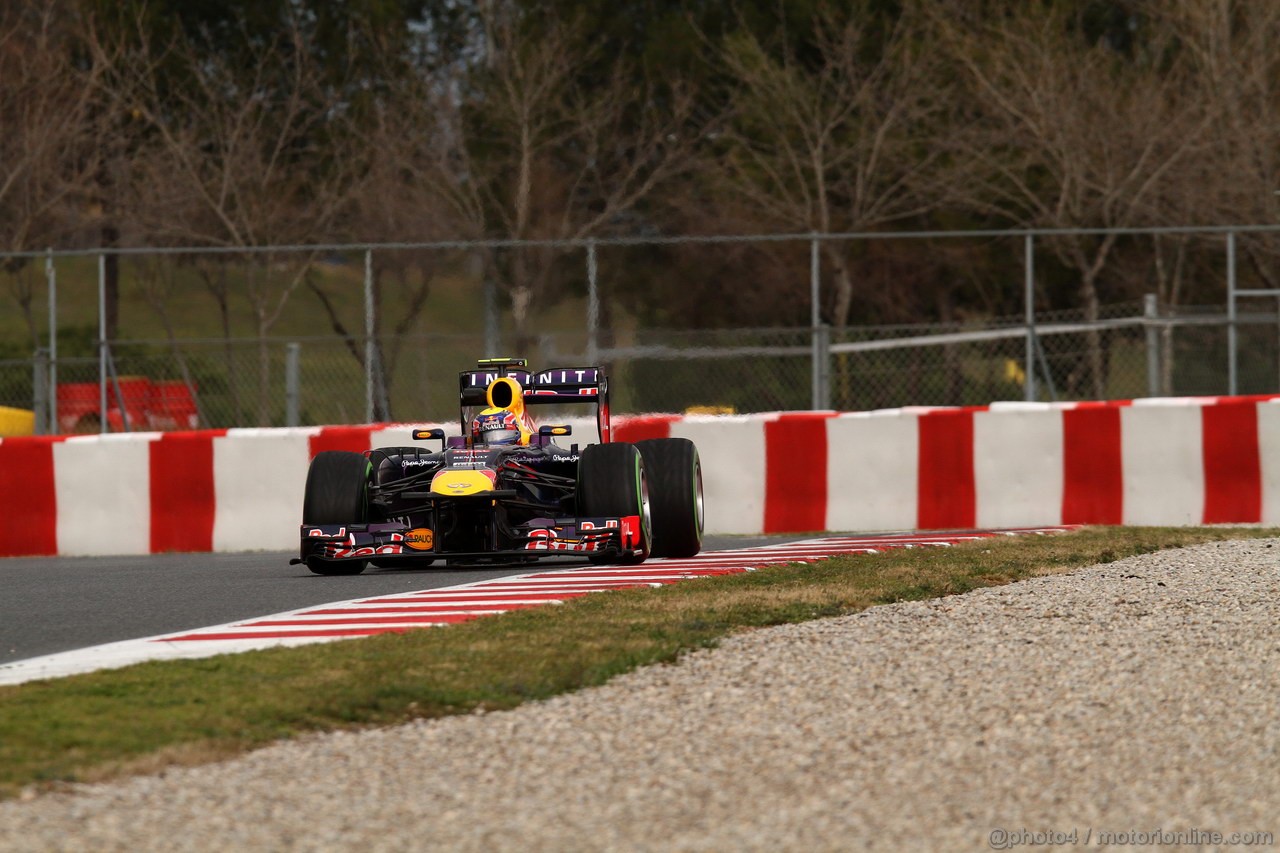BARCELONA TEST MARZO 2013, Mark Webber (AUS) Red Bull Racing RB9