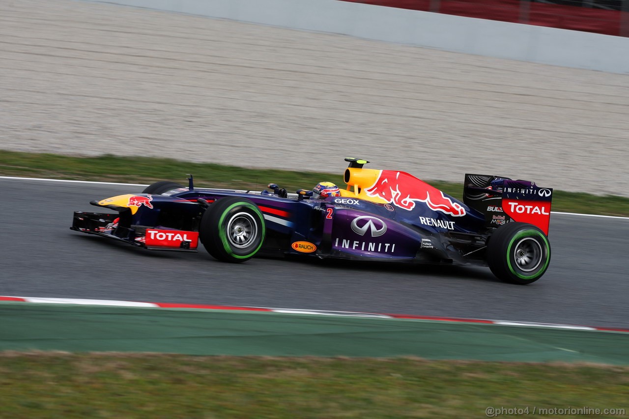 BARCELONA TEST MARZO 2013, Mark Webber (AUS) Red Bull Racing RB9 