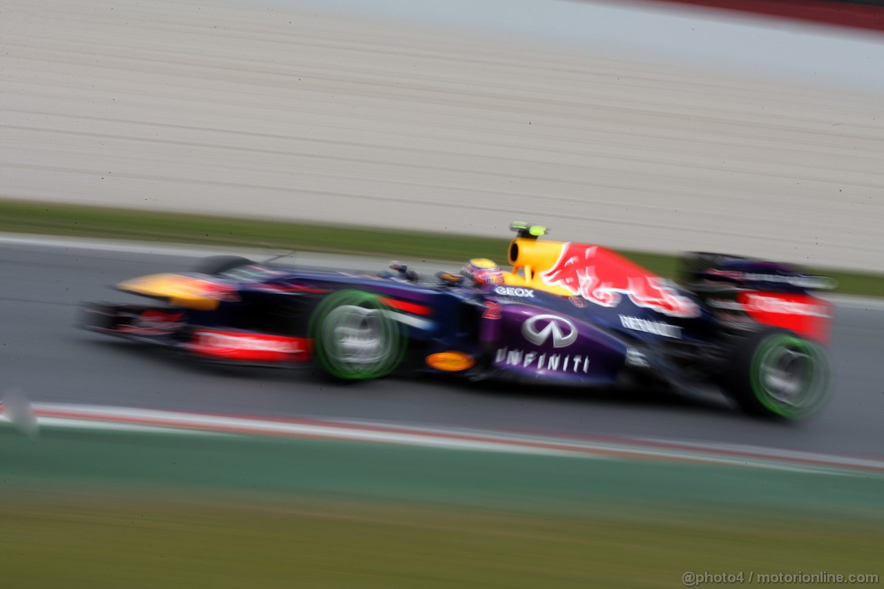 BARCELONA TEST MARZO 2013, Mark Webber (AUS) Red Bull Racing RB9 
