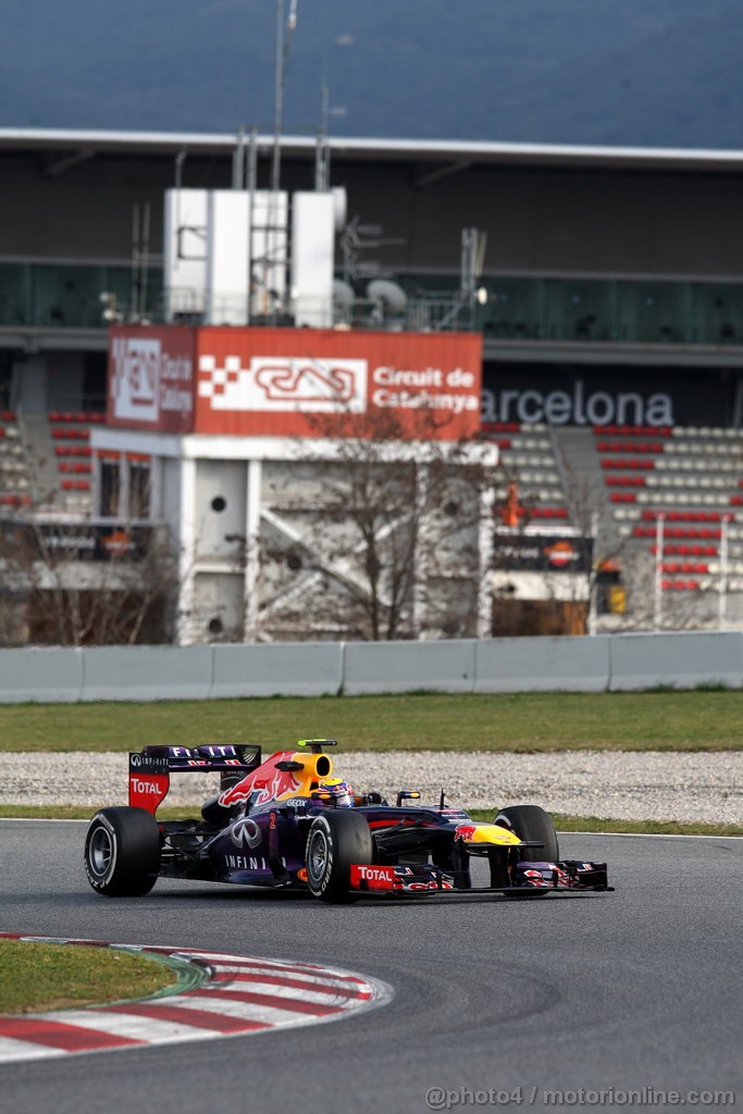 BARCELONA TEST MARZO 2013, Mark Webber (AUS) Red Bull Racing RB9 