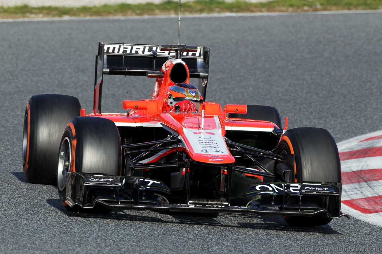 BARCELONA TEST MARZO 2013, Jules Bianchi (FRA) Marussia F1 Team MR02.
03.03.2013. 