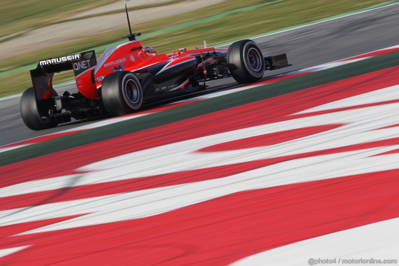 BARCELONA TEST MARZO 2013, Jules Bianchi (FRA) Marussia F1 Team MR02.
03.03.2013. 