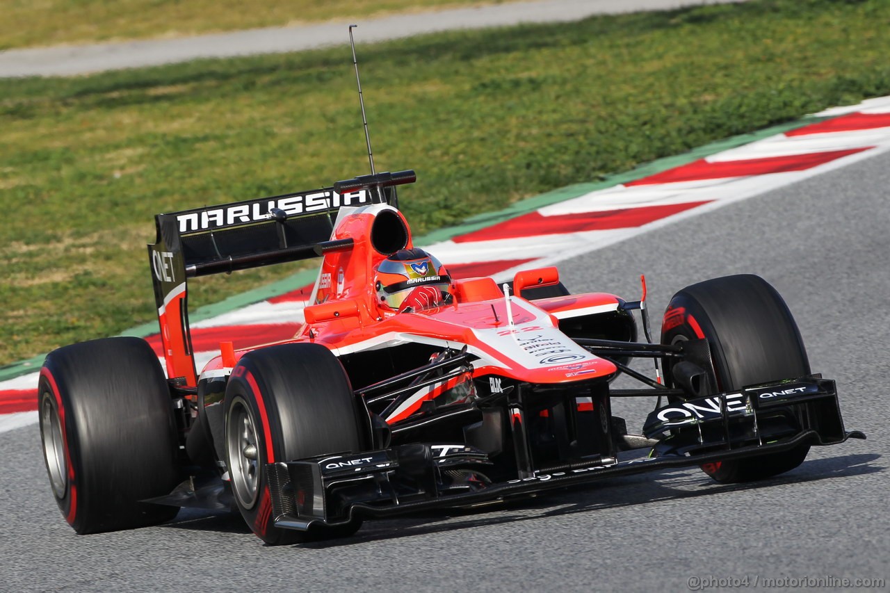 BARCELONA TEST MARZO 2013, Jules Bianchi (FRA) Marussia F1 Team MR02.
03.03.2013. 
