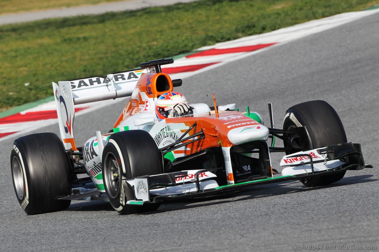 BARCELONA TEST MARZO 2013, Paul di Resta (GBR) Sahara Force India VJM06.
03.03.2013. 