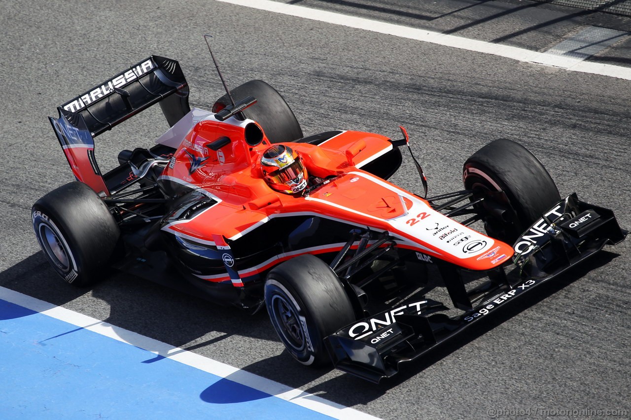 BARCELONA TEST MARZO 2013, Jules Bianchi (FRA) Marussia F1 Team MR02.
03.03.2013.