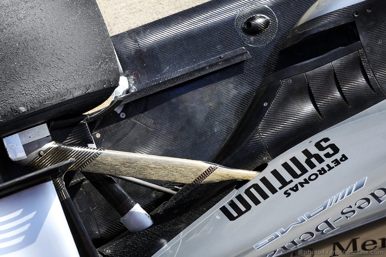 BARCELONA TEST MARZO 2013, Mercedes AMG F1 W04 rear suspension e exhaust.
03.03.2013. 