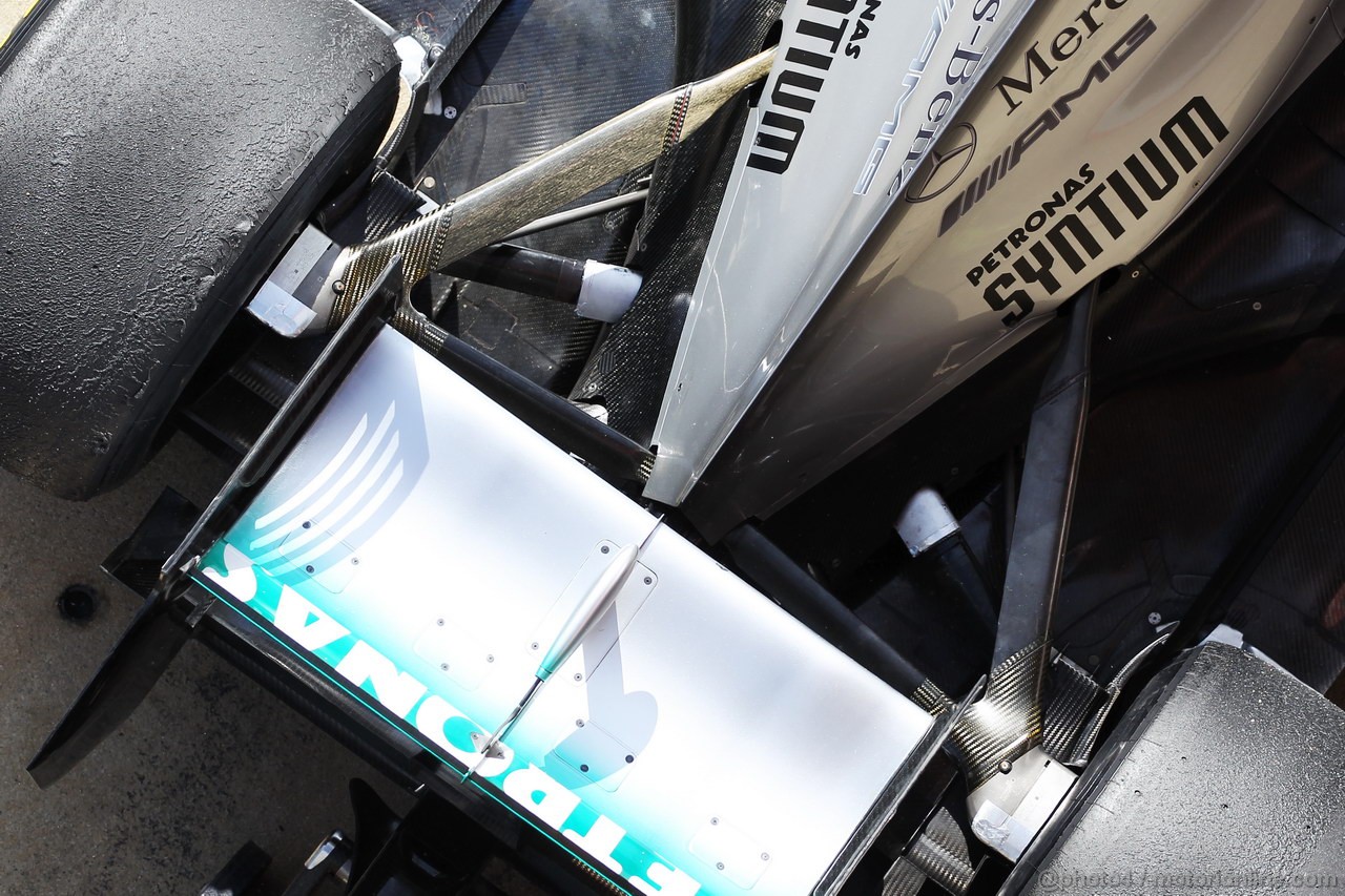 BARCELONA TEST MARZO 2013, Mercedes AMG F1 W04 rear suspension e exhaust.
03.03.2013. 