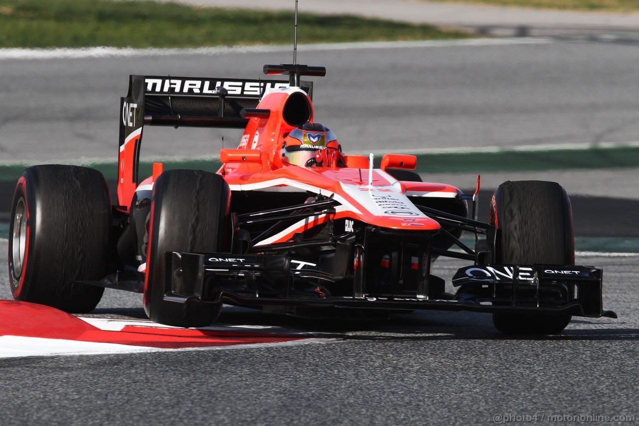 BARCELONA TEST MARZO 2013, Jules Bianchi (FRA) Marussia F1 Team MR02.
03.03.2013. 