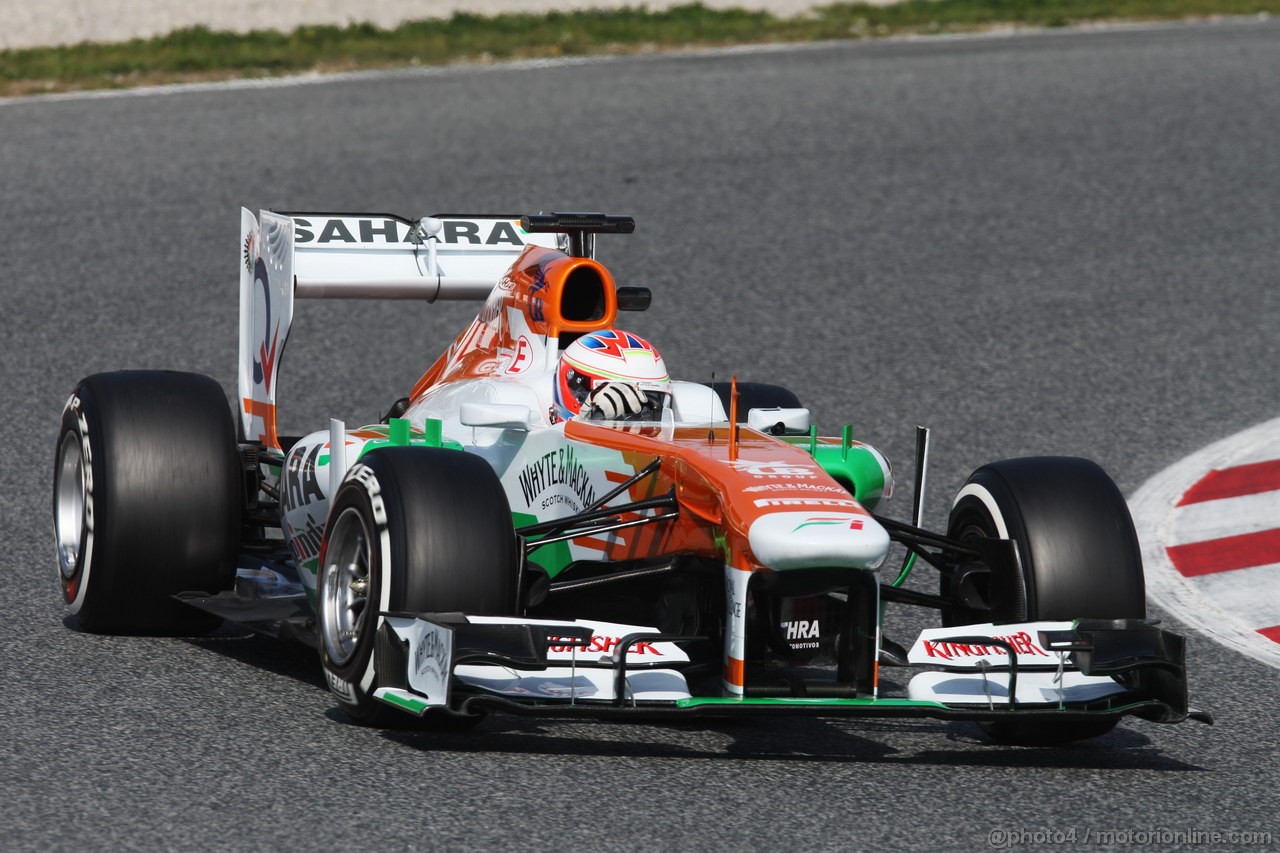 BARCELONA TEST MARZO 2013, Paul di Resta (GBR) Sahara Force India VJM06.
03.03.2013. 