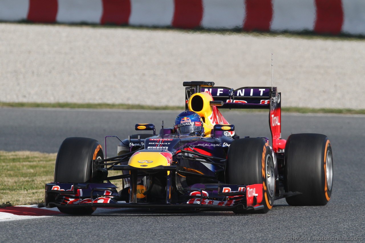 BARCELONA TEST MARZO 2013, Sebastian Vettel (GER) Red Bull Racing RB9.
03.03.2013. 