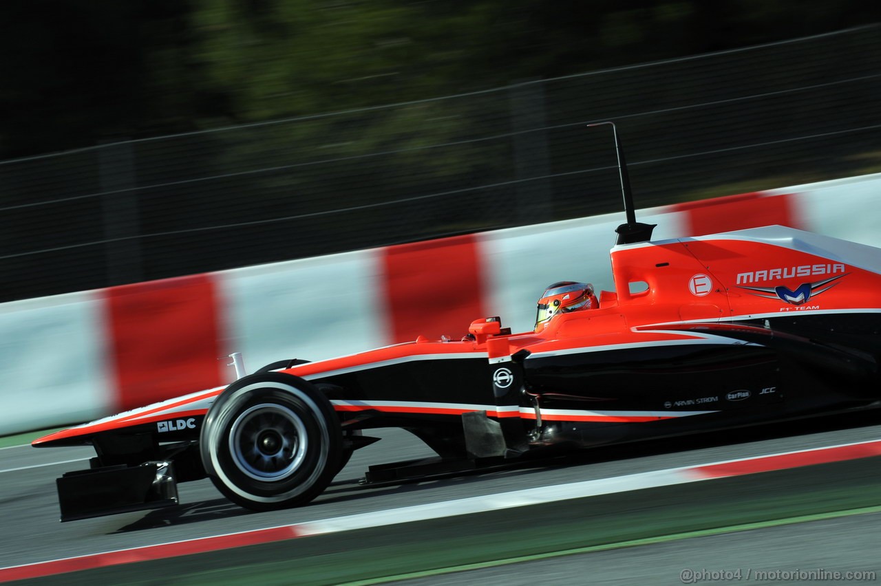BARCELONA TEST MARZO 2013, Jules Bianchi (FRA) Marussia F1 Team MR02.
03.03.2013. 