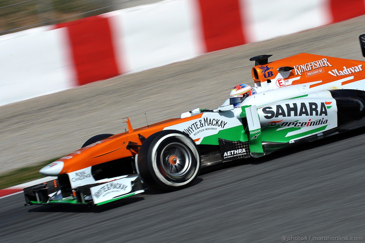 BARCELONA TEST MARZO 2013, Paul di Resta (GBR) Sahara Force India VJM06.
03.03.2013. 