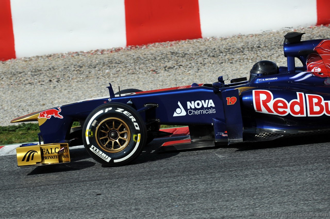 BARCELONA TEST MARZO 2013, Daniel Ricciardo (AUS) Scuderia Toro Rosso STR8.
03.03.2013. 