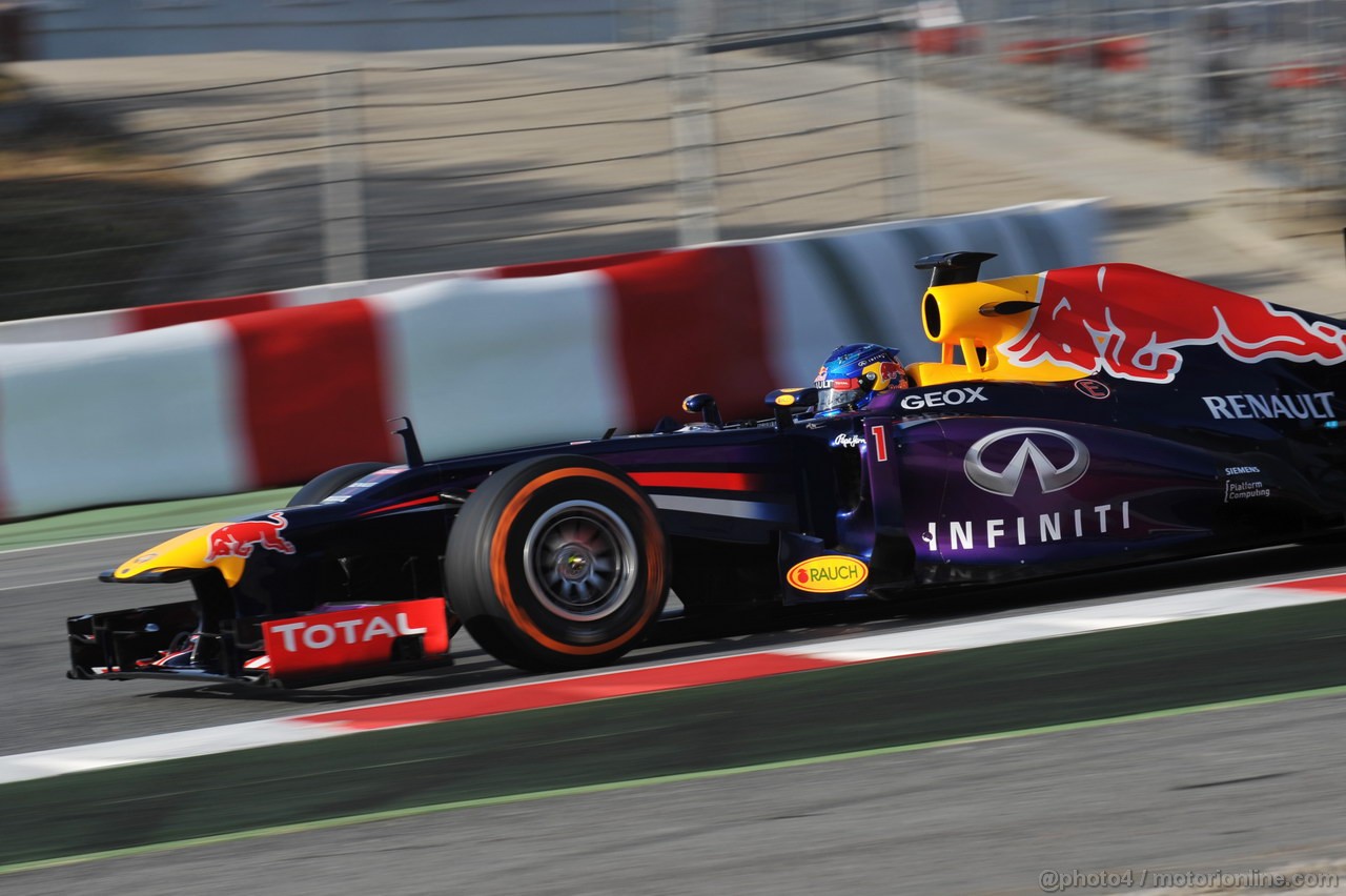 BARCELONA TEST MARZO 2013, Sebastian Vettel (GER) Red Bull Racing RB9.
03.03.2013. 