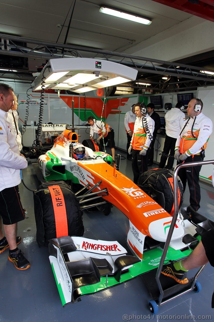 BARCELONA TEST MARZO 2013, Paul di Resta (GBR) Sahara Force India VJM06 in the pits.
28.02.2013. 