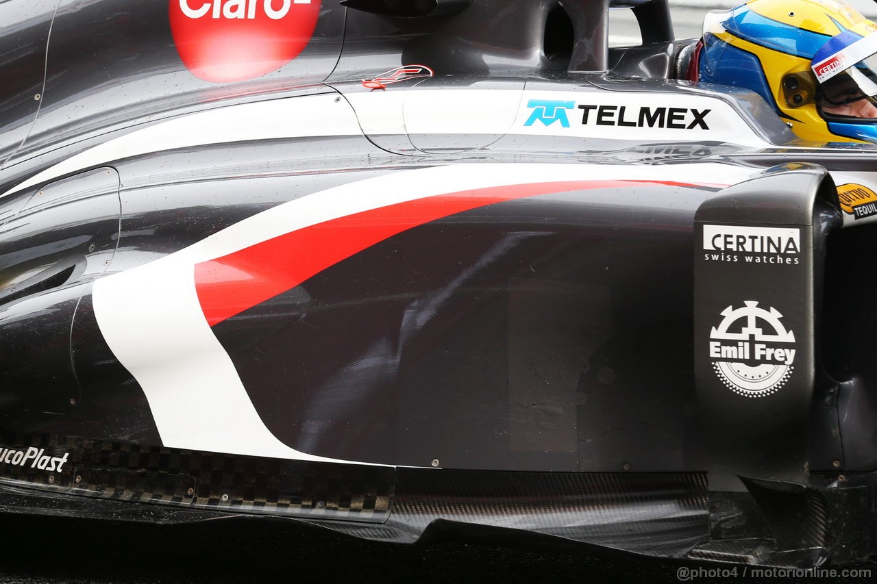 BARCELONA TEST MARZO 2013, Esteban Gutierrez (MEX) Sauber C32 sidepod detail.
28.02.2013. 