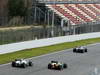 BARCELONA TEST MARZO 2013, Esteban Gutierrez (MEX) Sauber C32 davanti a Charles Pic (FRA) Caterham CT03 e Lewis Hamilton