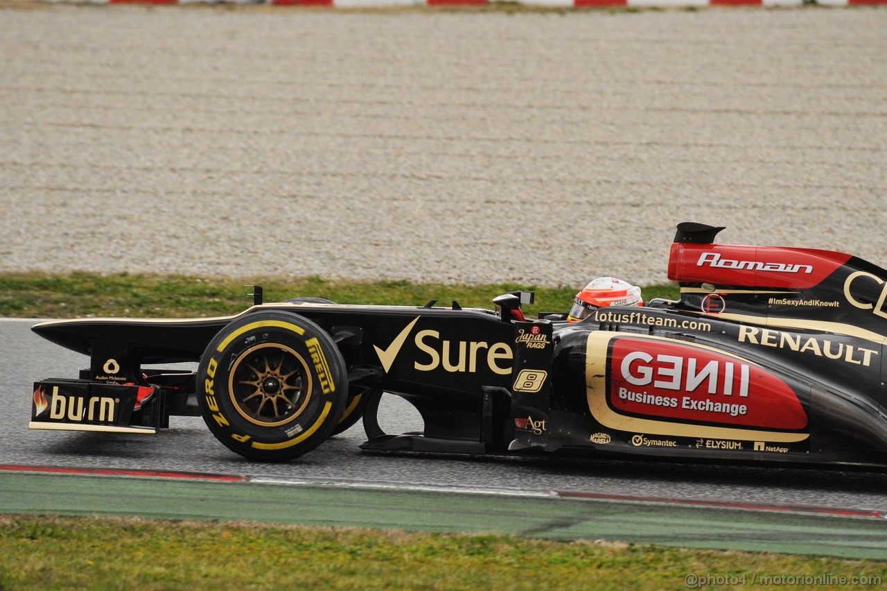 BARCELONA TEST MARZO 2013, Romain Grosjean (FRA) Lotus F1 E21.
01.03.2013. 