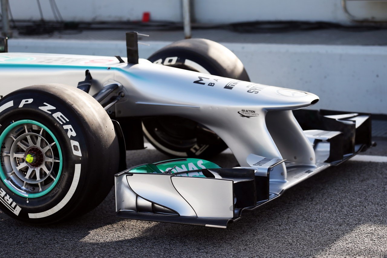 BARCELONA TEST MARZO 2013, Mercedes AMG F1 W04 front wing.
02.03.2013. 