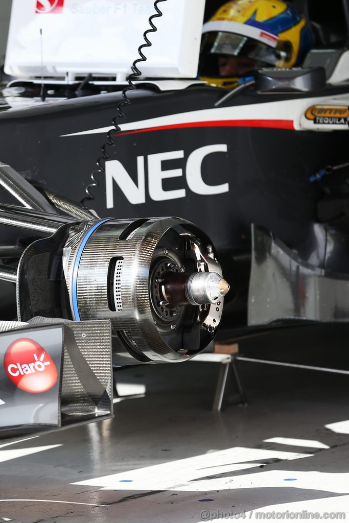 BARCELONA TEST MARZO 2013, Esteban Gutierrez (MEX) Sauber C32 brake.
02.03.2013. 