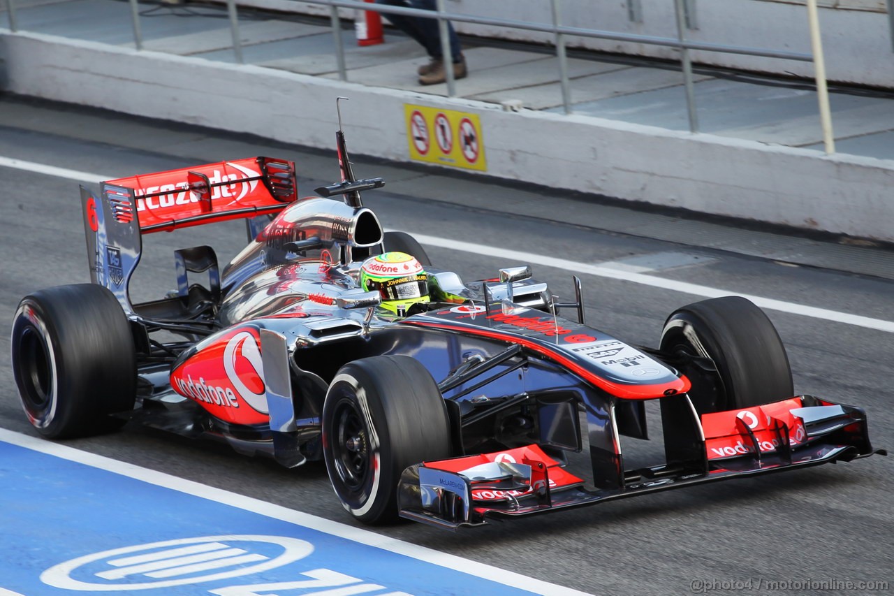 BARCELONA TEST MARZO 2013, Sergio Perez (MEX) McLaren MP4-28.
02.03.2013. 