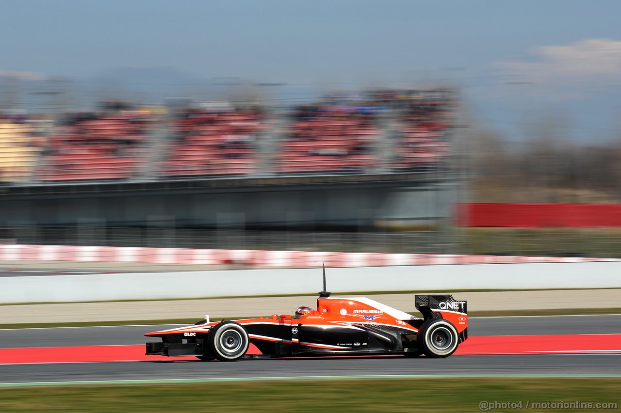 BARCELONA TEST MARZO 2013, Jules Bianchi (FRA) Marussia F1 Team MR02.
02.03.2013. 