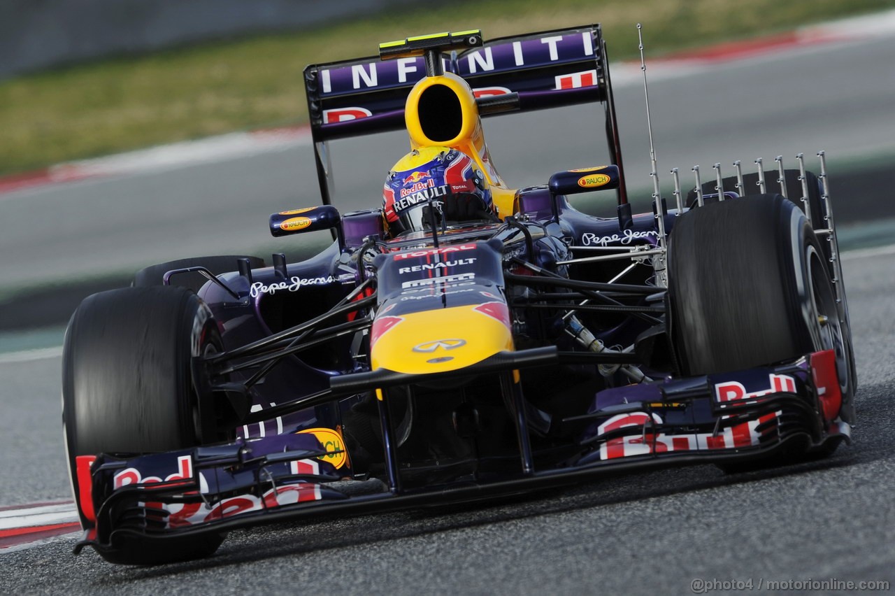 BARCELONA TEST MARZO 2013, Mark Webber (AUS) Red Bull Racing RB9.
02.03.2013. 